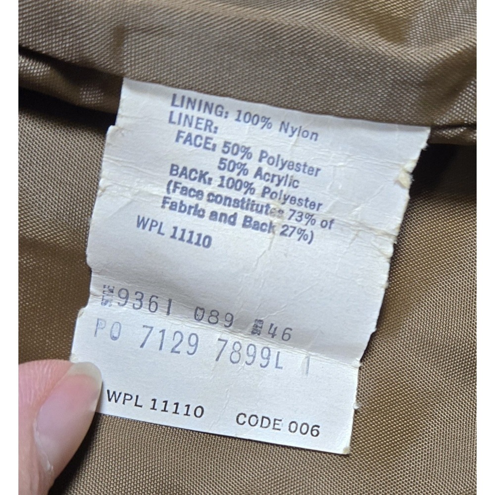 Vintage 70s Montgomery Ward MW Leather Coat 46 Tall Brown Car Coat Faux Fur Line - Picture 9 of 13